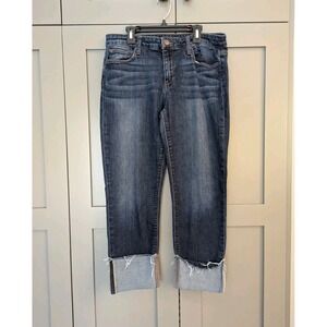 Joes jeans women size 30 mid Rise straight crop cuffed denim Medium Wash